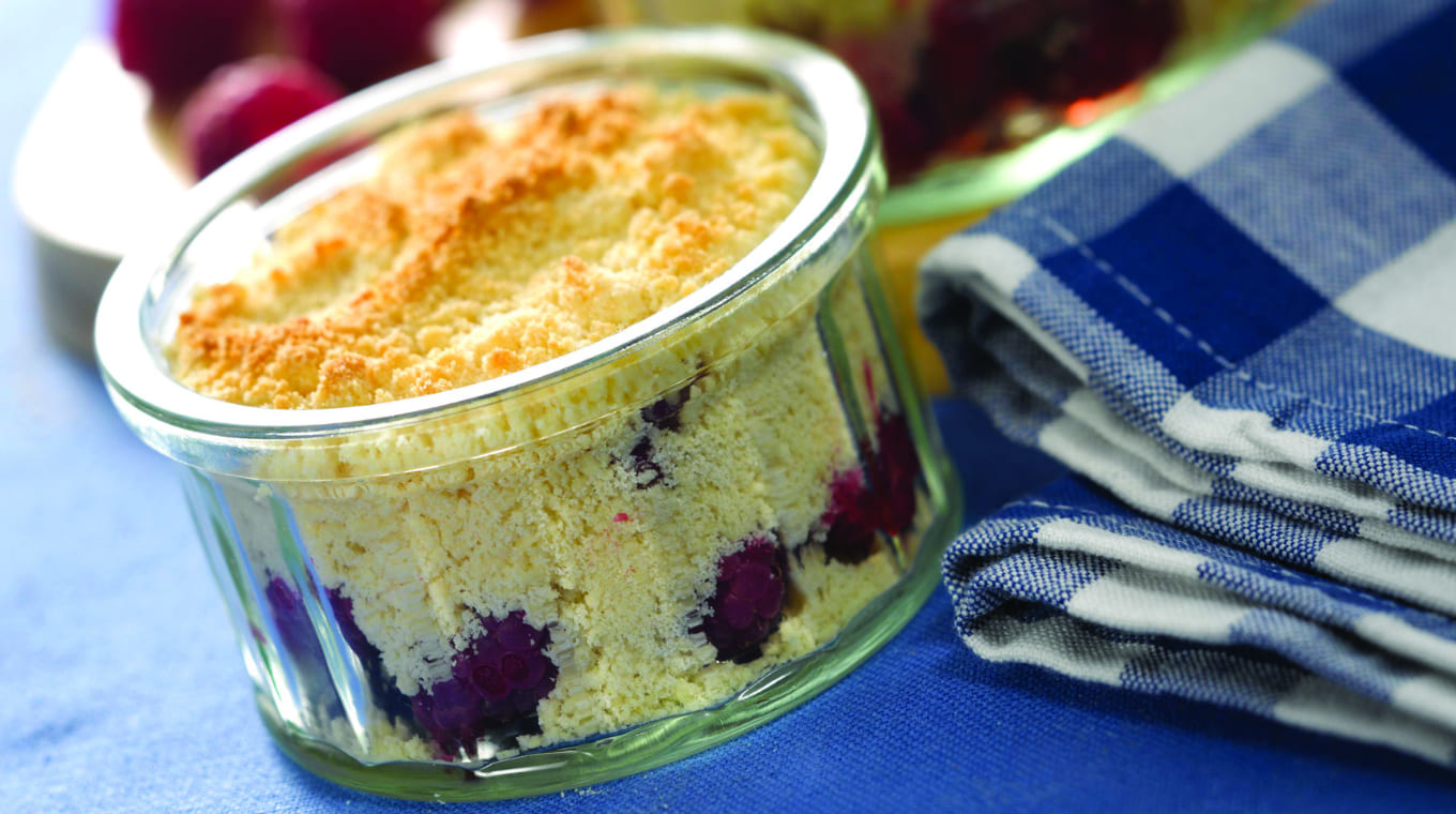 Crumble aux framboises