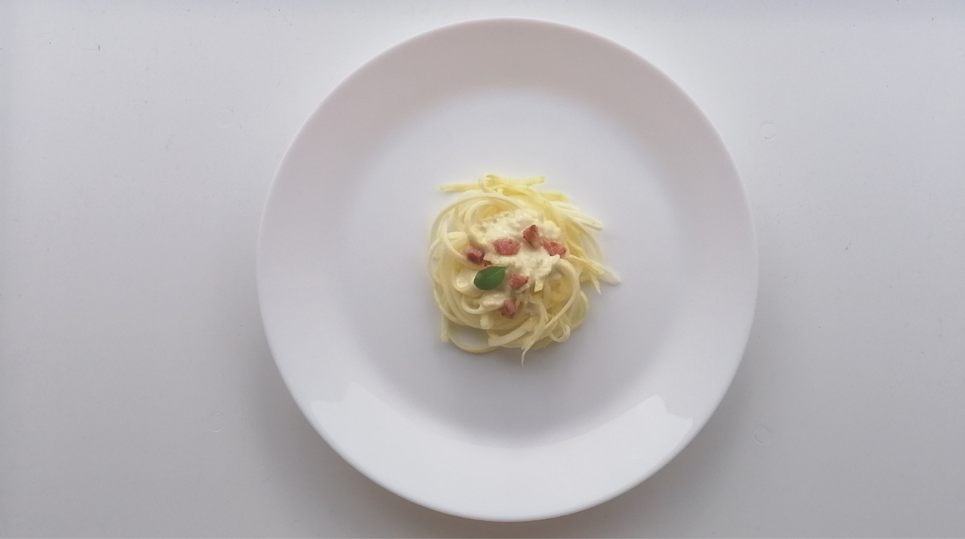 Spaghetti carbonara variant
