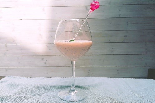 Fruit smoothie met yoghurt Griekse stijl